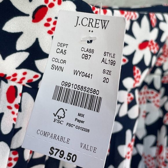 NEW $79 J Crew Womens Plus 20 Ditsy Floral Pleated Mini Skirt - Picture 4 of 10